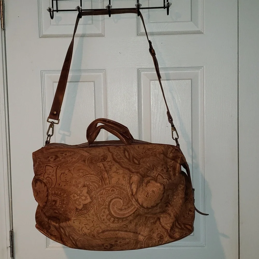 π J JILL TAPESTRY CARRY-ON WEEKEND TRAVEL LUGGAGE DUFFLE TOTE BAG - Picture 3 of 13